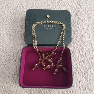 Ted Baker golden pinecone shape 2 way necklace